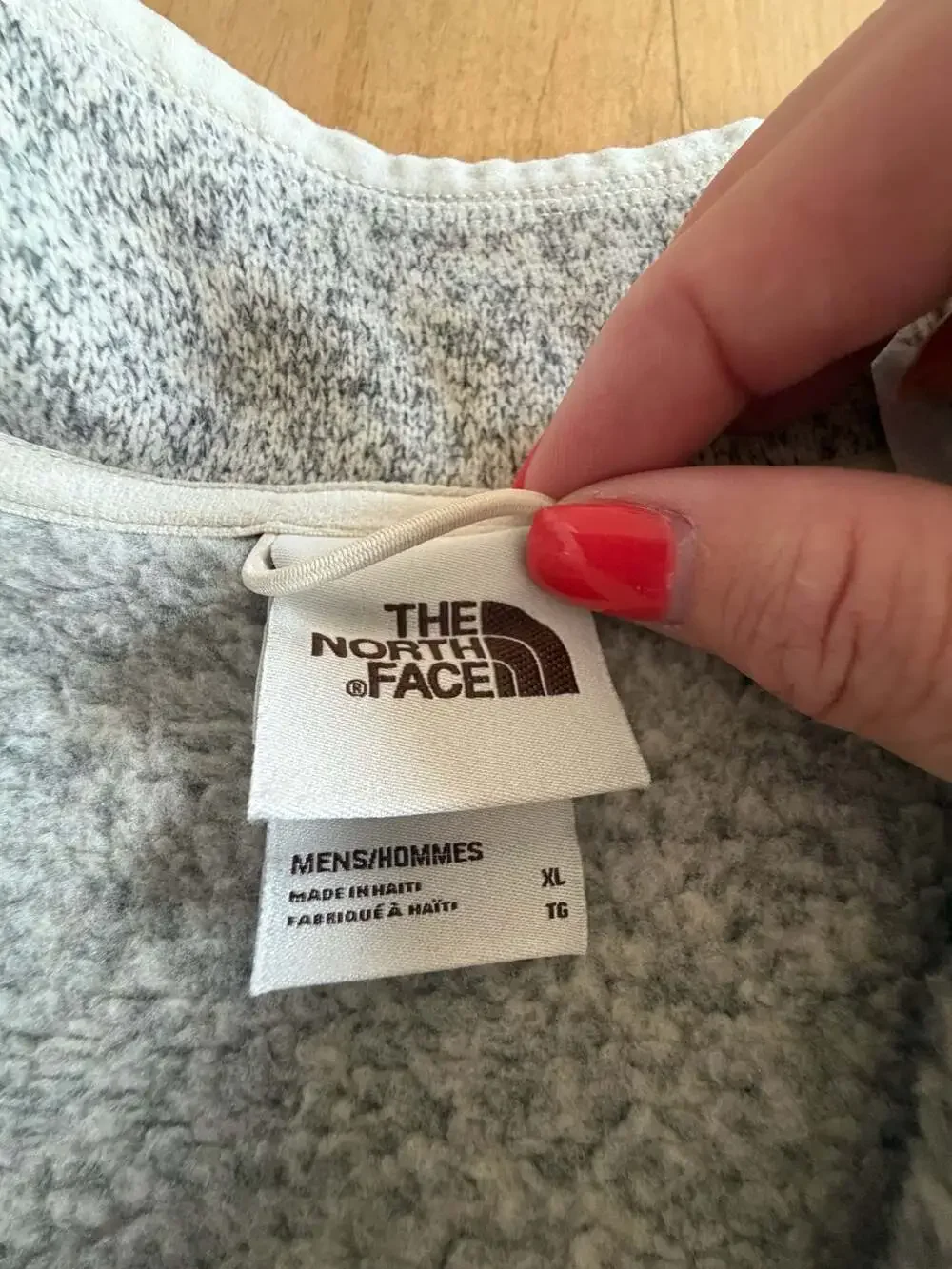 The North Face Mens Gordon Lyons 1/4 Zip Fleece Gray Heather Size XL